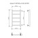 Water towel "Sanprise" Aurora P5, 300x600 mm, side connector., White matte