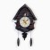 Watching clock, series: pendulum, "squirrels", smooth move, 53 x 7 x 35 cm, black