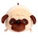 Soft toy "MOPS Kruglyash", 35 cm