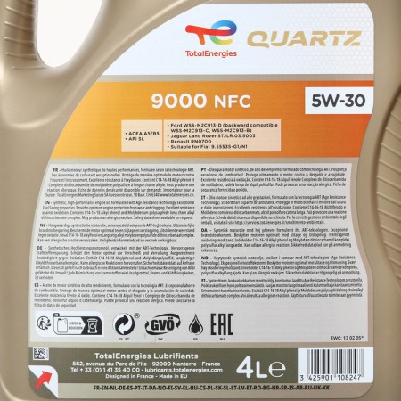 Motor oil Total quartz 9000 Future NFC 5W-30 A5/B5, 4 l synthetics-2