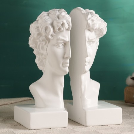 Holder-stand for the books "Bust of David" set 2pcs, 25cm, white-1