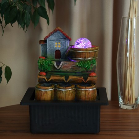 Fountain "House on Stones" 26x22.5 cm (with backlight)-2