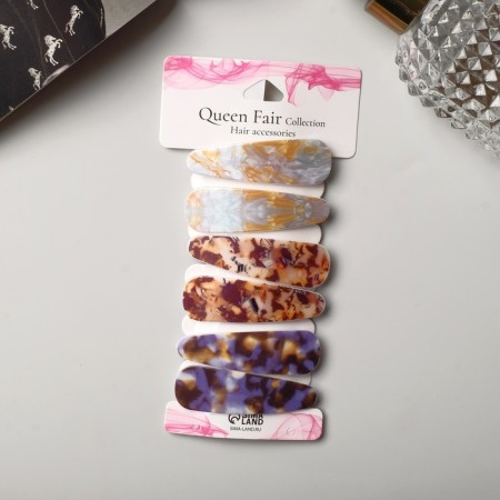 Invisibility for Herty hair (set 6 pcs) marble pattern, 5.5 cm-2