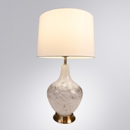 Decorative table lamp Arte Lamp SaipH A5051LT-1PB, E27, 60 W, 38x38x65 cm, copper, white