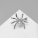 Brooch "Spider" pearl, white color in silver