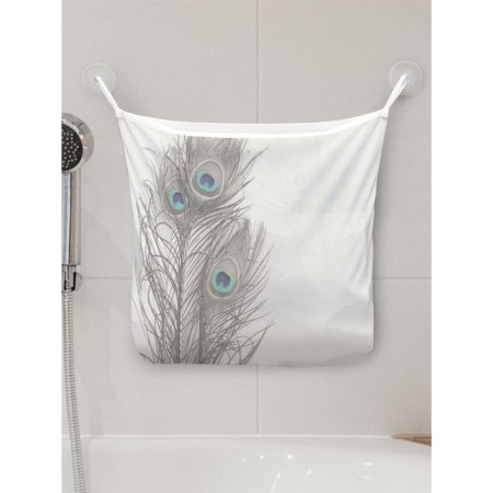 Organizer in a bath on the suction cups “Three Peacocks”, for storing toys and trifles, size 33x39 cm