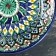 Plate of the Rishtan ceramics "Flowers", 23 cm, blue