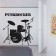 Plastic sticker interior black "drum installation" 57x58 cm