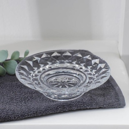 Glass soap dish "Bezingless", 11.5 × 11.5 × 3.5 cm-1