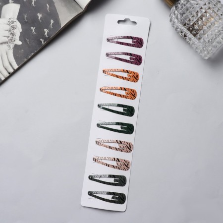 Invisibility for hair "Lira" (set 10 pcs) strokes, 4.5 cm, mix-1