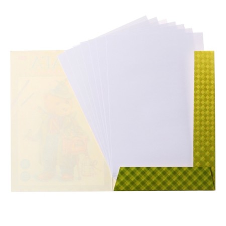 A4 drawing folder, 20 sheets 120 g/m² Hatber "Bear with birds", embossing-4