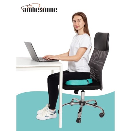 Anatomical pillow for sitting, size 46x36 cm, turquoise color-7