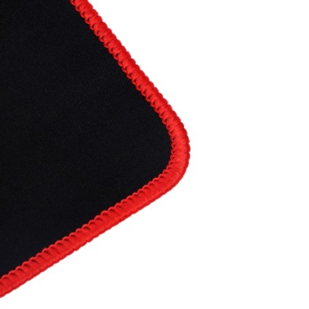 Mouse mat, gaming, 25x21x0.15 cm, overlock, black and red-2