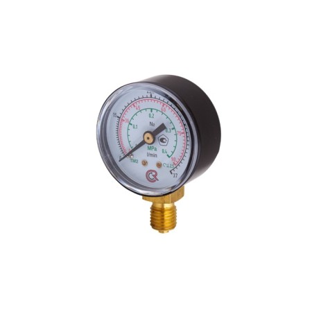 Manometer "Rosma" TM-210R (00000094909), 0-90 l/min, 0.4 MPa, M12x1.5, D = 50 mm, nitrogen