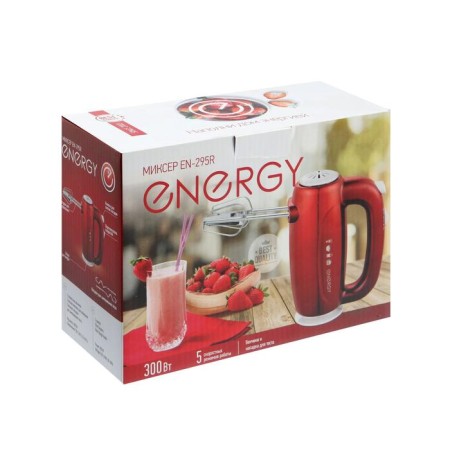 Mixer Energy EN-295R, manual, 300 watts, 5 speeds, red-4