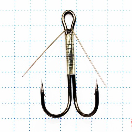 The hook KOI Weedless Double Hook, size 2 int, color BN, double non -challenge, 5 pcs.