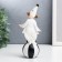 Polystone souvenir "Clown in a cap on a ball" Black and white with gold 18x5x7.5 cm