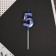 Candle for the cake, the number "5", blue.