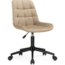 Armchair for the head of Chester Metal/velor, black/beige 49x60x84 cm