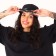 Women's cap with straight visor BE Unique, Black Rr. 56 color