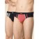 Men's panties, size 48, red color, black, 2 pcs