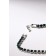 Bracelet with rhinestones "shining" a thin thread, sea color in silver, 18 cm