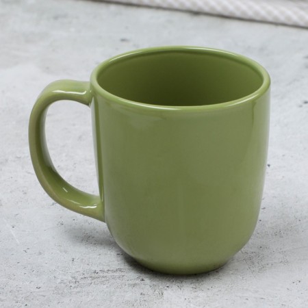 Ceramic olive mug, 450 ml, green color-2