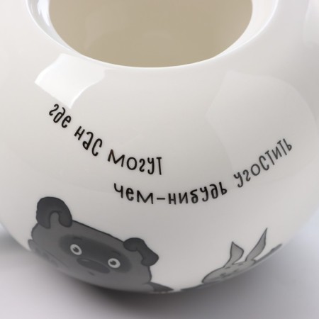 Porcelain kettle "Winnie Puh", 1200 ml-7