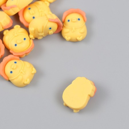 Decor for creativity Plastic "Chick in a cap" set of 12 pcs 1.5x1.2 cm-1