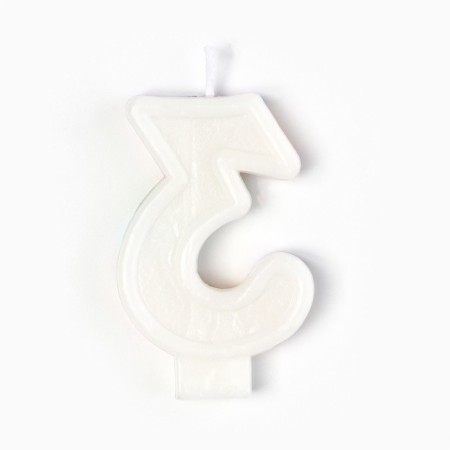 Candle for cake, number 3 "Happy Birthday".-2