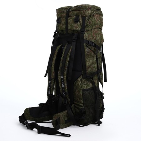 Tourist backpack, TAIF, 100 L, cord department, 2 outer pockets, green color-2