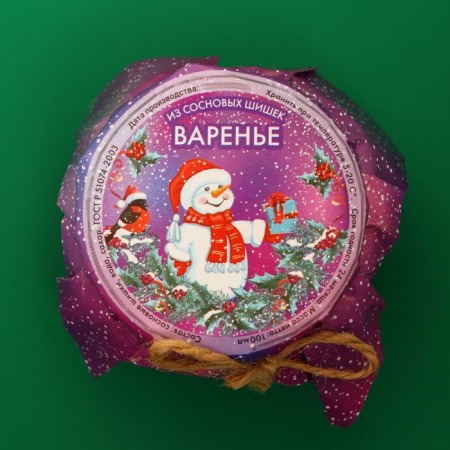 Snowman jam from a pine cone, 100 ml-2