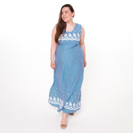 Sarafan female, blue color, size 48-3