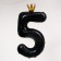 Foil ball 40 "" Number 5 with the crown ", the color is black