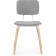 Wooden chair KLINT ARE BUK/fabric, natural/gray 43x58x82 cm