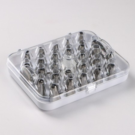 Confectionery: nozzles 26 pcs, d = 1.7 cm, adapter, confectionery nail, in the case-3