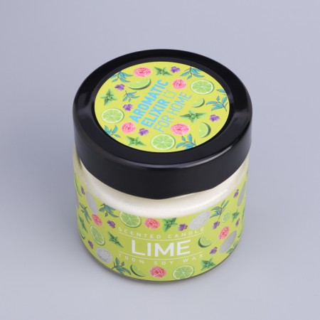 Aromatic candle in the Bank "Mint Lime", owl wax, 80 g-8