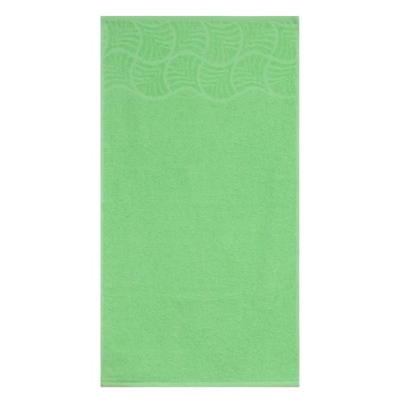 Tainted towel "Wave", size 50x90 cm, 300 g/m2, light green color-1