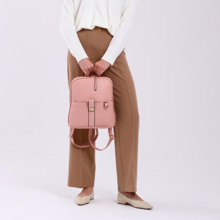 City backpack on lightning, pink color-4