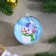 Christmas tree decoration for coloring "Snowman" Size: 8 cm; 2 pcs., Brush