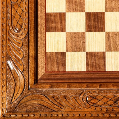Handmade chess "Classic with a harsh", on legs, 50x50 cm, walnut array, Armenia-6