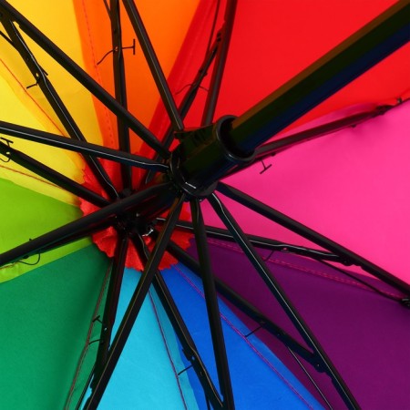 Women's rainbow umbrella “enjoy the rain”, 10 spokes.-3