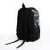 School backpack from textiles on lightning, 3 pockets, green