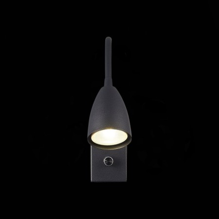 Wall lamp GU10, 1x3W, 6x24 cm, black color-6