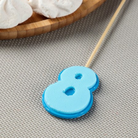 Silicone Mold for candies and chocolate "numbers", h = 5.5 cm, color transparent color-3
