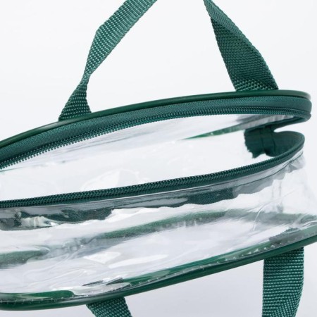 Lightning cosmetic bag, transparent/green color-2