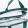 Lightning cosmetic bag, transparent/green color