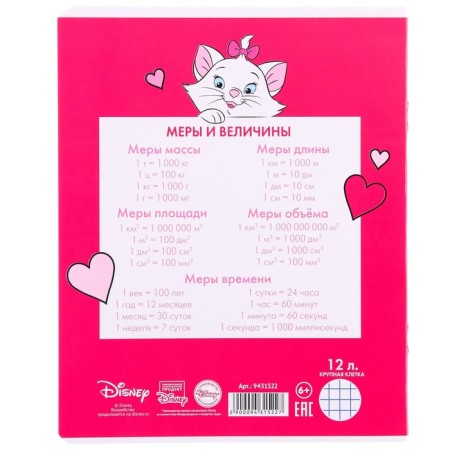 Notebook in a large cage 12 sheets, 5 types of mix, cover coated cardboard, cats aristocrats-7