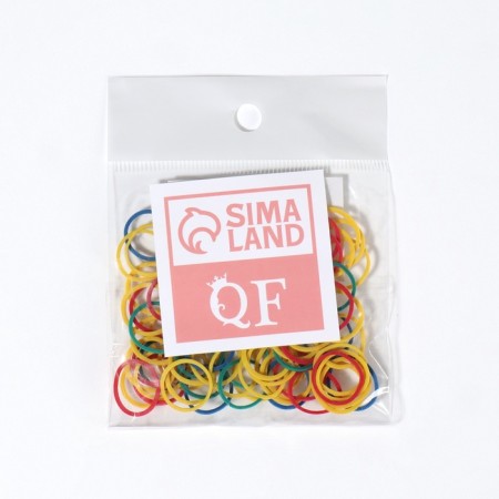 Hair silicone gum, set, d = 1.5 cm, 50 pcs, multi -colored-3