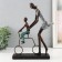 Polystone souvenir "Mom teaches her son to ride a bicycle" under metal 24x8x31 cm